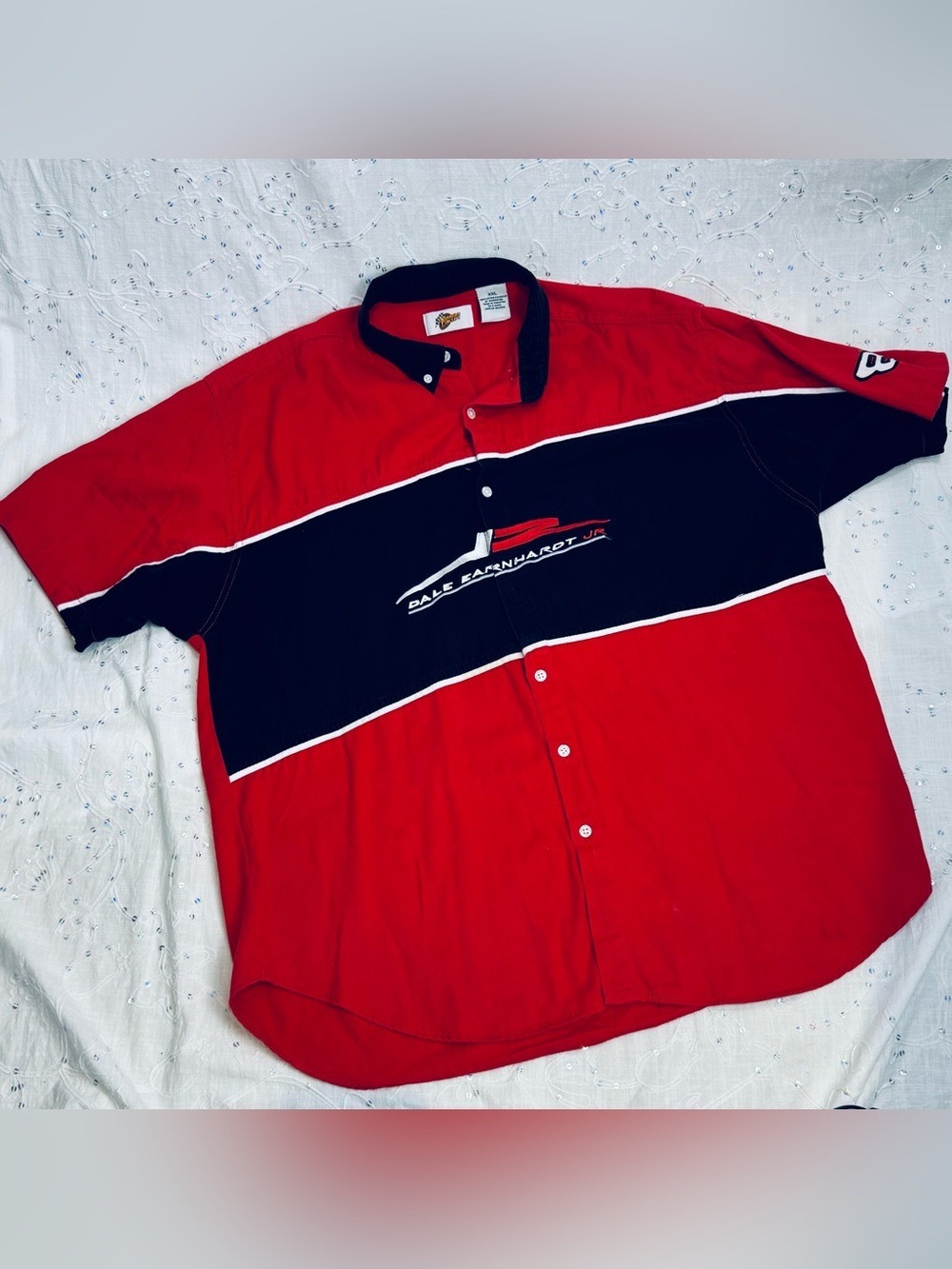 Y2K Dale Earnhardt Jr NASCAR Pit Crew Team Shirt XXL Winner’s Circle Racing